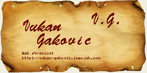 Vukan Gaković vizit kartica